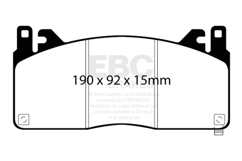 EBC 2015+ Ford Mustang GT350 Bluestuff Front Brake Pads DP53055NDX