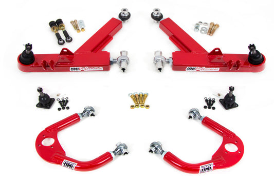 UMI Performance 231410-R A-Arms Double Shear Boxed Lower/Adjustable Upper Red