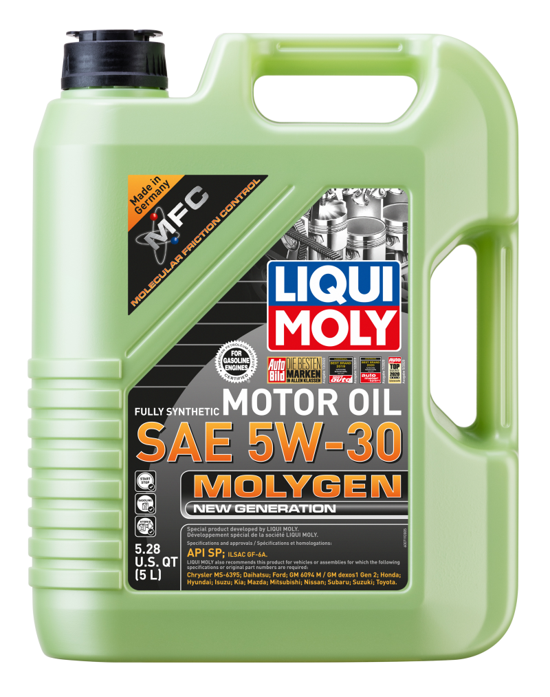 LIQUI MOLY 5L Molygen New Generation Motor Oil SAE 5W-30 (20228) - Pack of 4