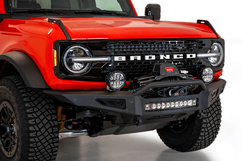 Addictive Desert Designs for 2021+ Ford Bronco Rock Fighter Front Bumper - Hammer Black