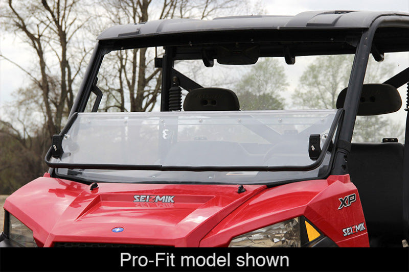 Seizmik 10-14 Polaris 400-570 Ranger Mid-Size - 1.75 in. Versa-Fold Windshield - UV Resistant Poly 50-23079KIT