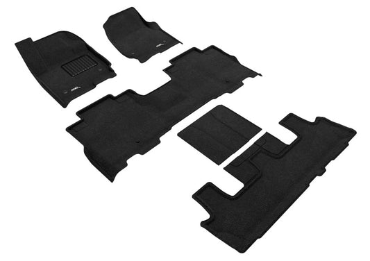 3D MAXpider Elegant Front, Rear & 3rd Row Floor Mats for 2018-2024 Ford Expedition 7-Passenger