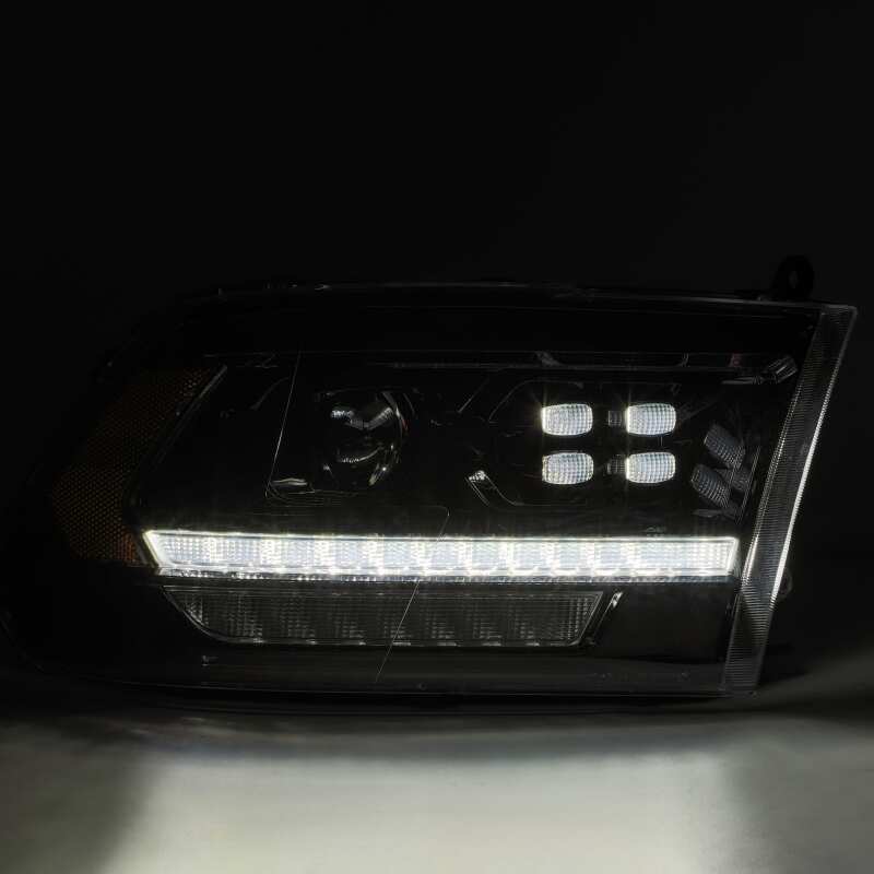 AlphaRex 880526 09-18 Dodge Ram 2500 LUXX LED Projector Headlights Plank Style Black w/Activation Light/DRL