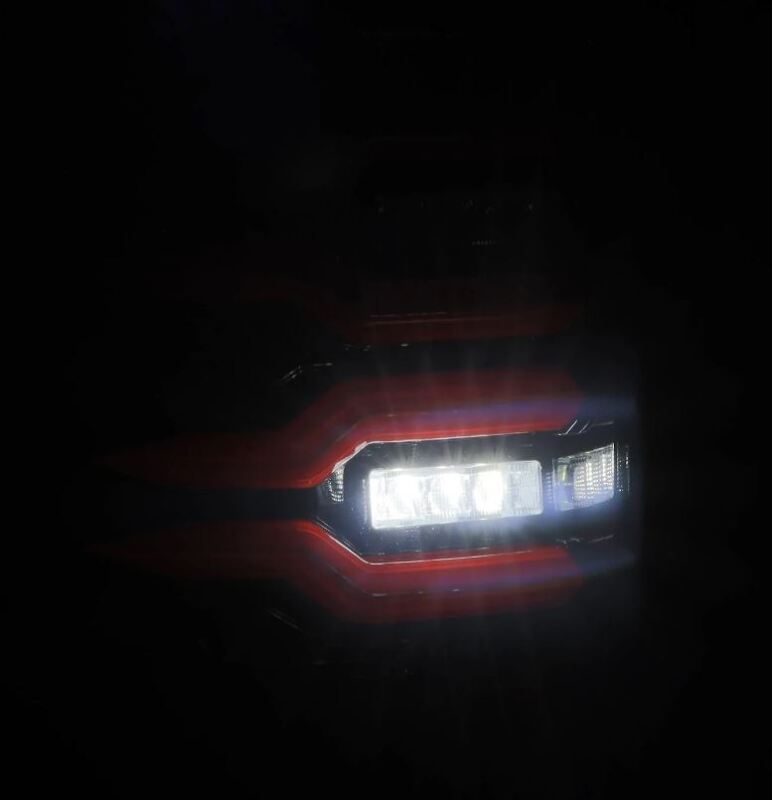 AlphaRex 630080 07-13 GMC Sierra 1500/07-14 2500/3500 HD (No Classic/Dually) Luxx-Series LED Tail Lghts Black Red