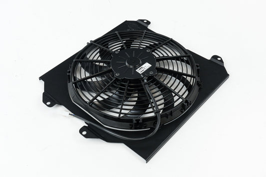 CSF 2858FB Alum Fan Shroud w/12in SPAL Fan for 92-00 Honda Civic Black Finish