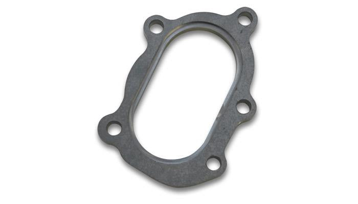 Vibrant GT25R/GT28R Discharge Flange with Oval Outlet (5 Bolt) Mild Steel 1/2in