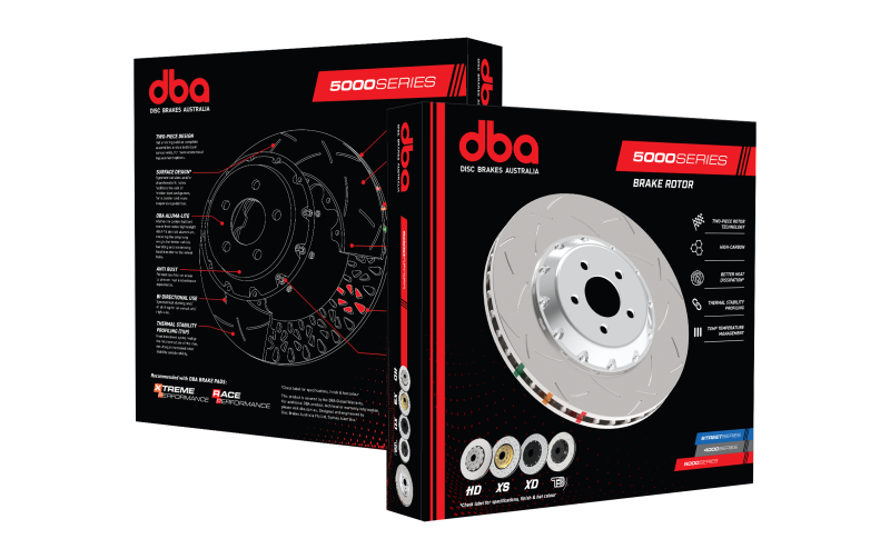 DBA 08-15 Mitsubishi Lancer Evo X T3 5000 Series Front Slotted Rotor w/NAS Nuts