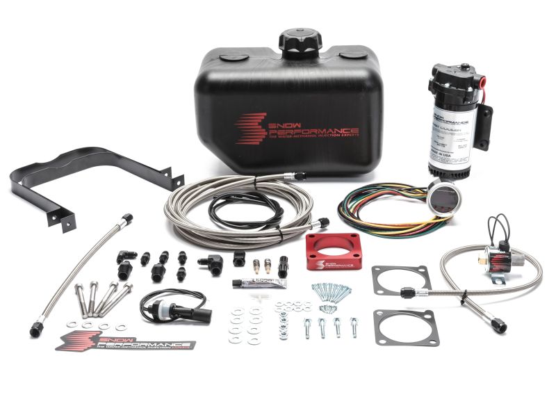 Snow Performance SNO-2120-BRD 08-15 Evo Stage 2 Boost Cooler Water Injection Kit w/SS Braided Line & 4AN Fittings
