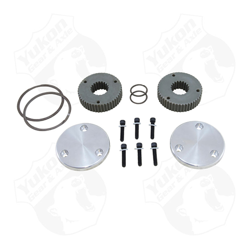 Yukon Gear & Axle YHC50008 Hardcore Drive Flange Kit For Dana 44 / 19 Spline Outer Stubs Non-Engraved Caps