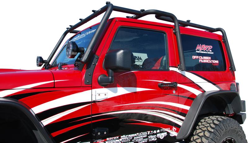MBRP 07-10 Jeep Wrangler JK Front Roof Rack Extension Black Off Camber