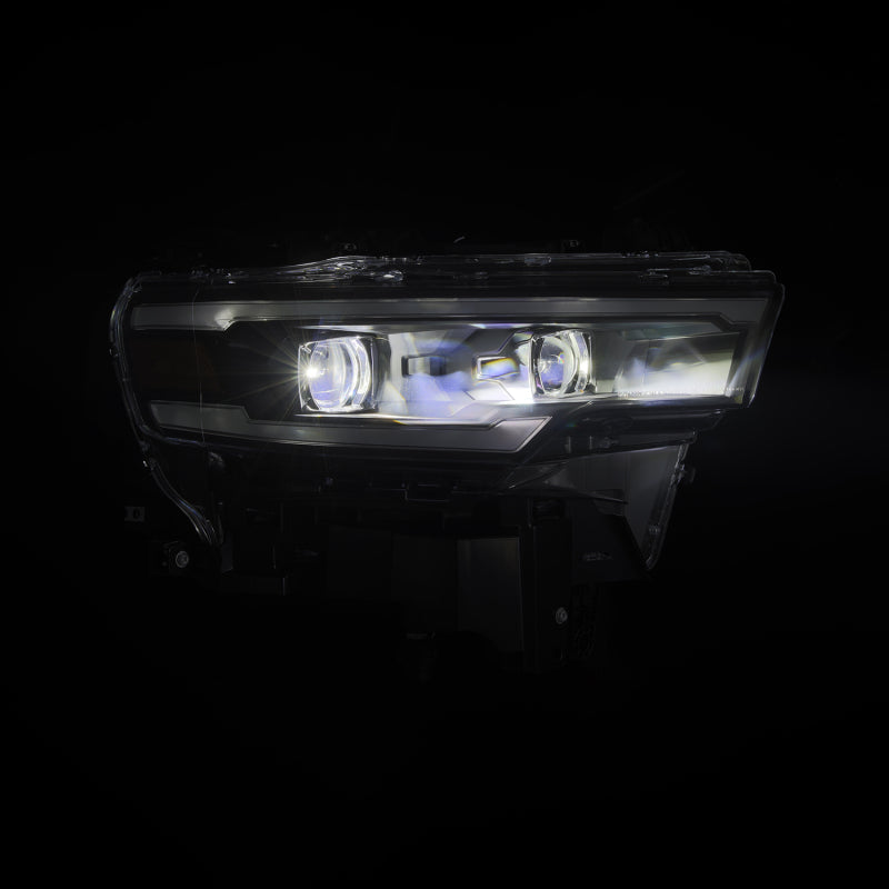 AlphaRex 880907 25-26 Dodge Ram 1500 Luxx LED Projector Headlights -Black w/Activation Light/ Sequential Signal/Switchback DRL