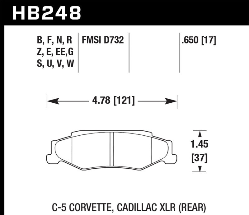 Hawk Performance HB248S.650 HT-10 Motorsport Brake Pads