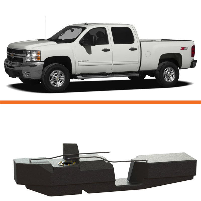 Titan Fuel Tanks 01-10 GM 2500/3500 Duramax Crew Cab Short Bed 52 Gallon XXL Mid-Ship Fuel Tank 7010201