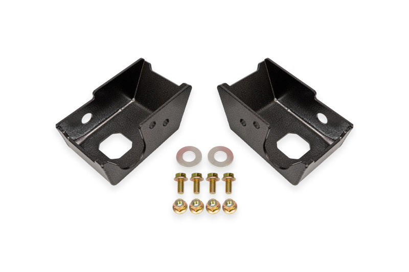 BMR 2021-2027 Ford Bronco (Exc. Bronco Sport) Rear Shock Mount Skid Plates - Black Hammertone