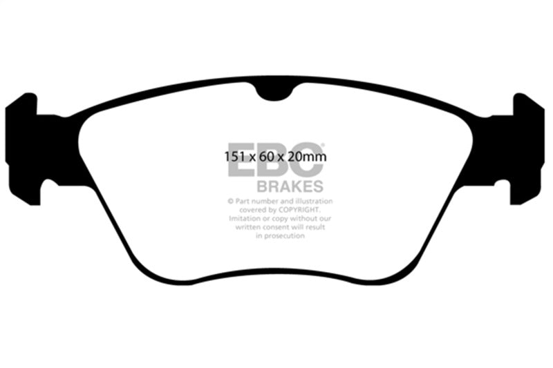 EBC 99-01 Mercedes-Benz C230 (W202) 2.3 Redstuff Front Brake Pads DP31055C