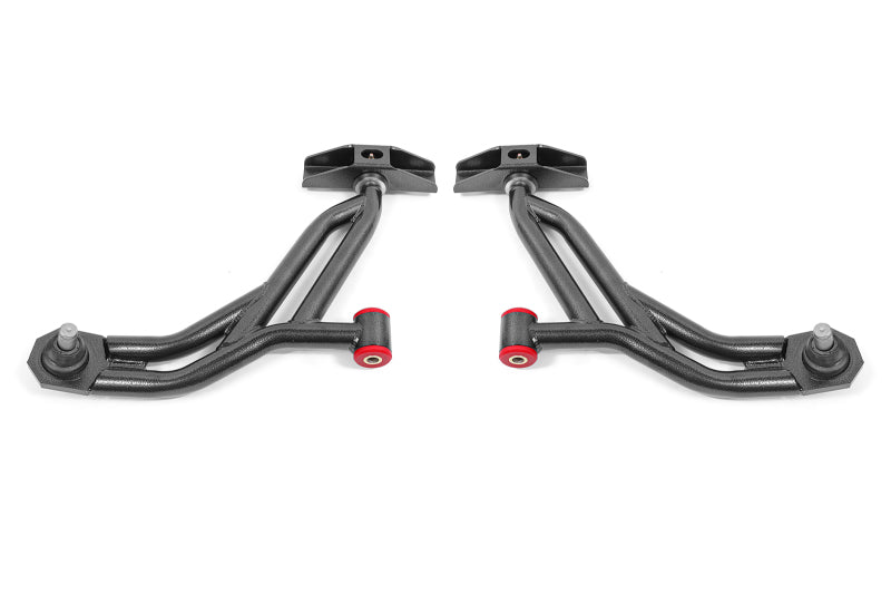 BMR 2010-2014 Ford Mustang / Shelby GT500 Non-Adj. Lower A-Arms (Poly/Delrin) - Black Hammertone
