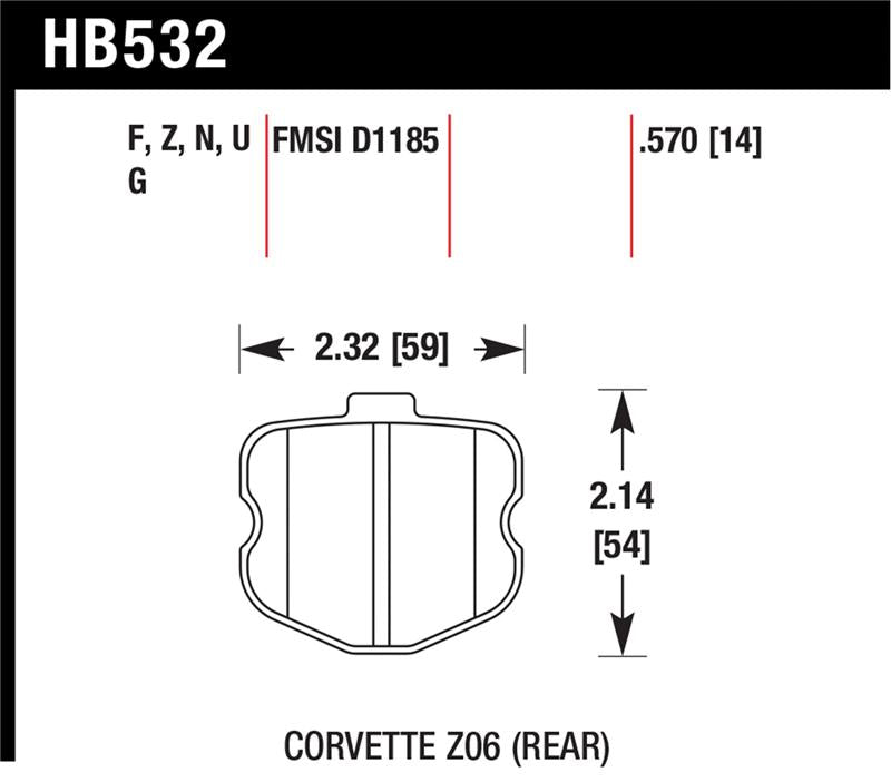 Hawk Performance HB532N.570 HP Plus Crossover Street/Motorsport Brake Pads