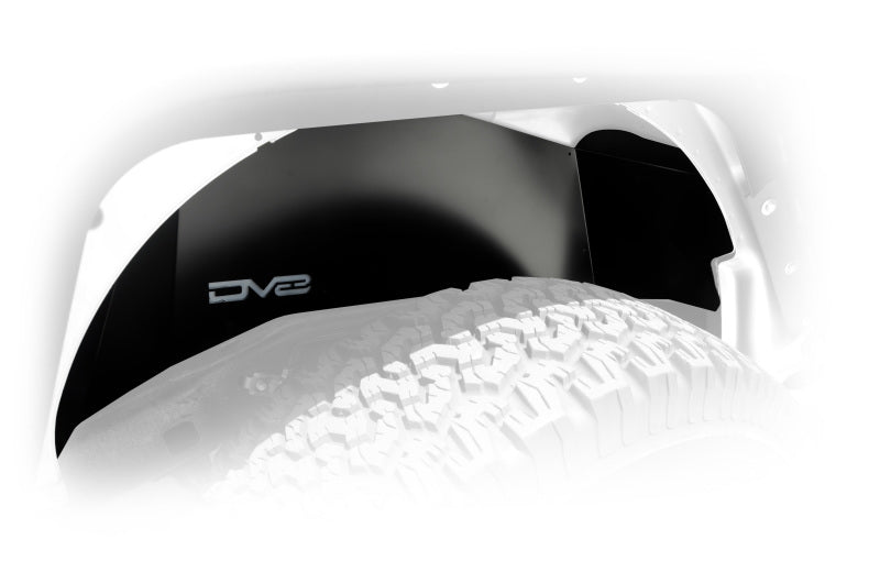 DV8 Offroad 07-18 Jeep Wrangler JK Rear Aluminum Inner Fender - Black - #INFEND-01RB