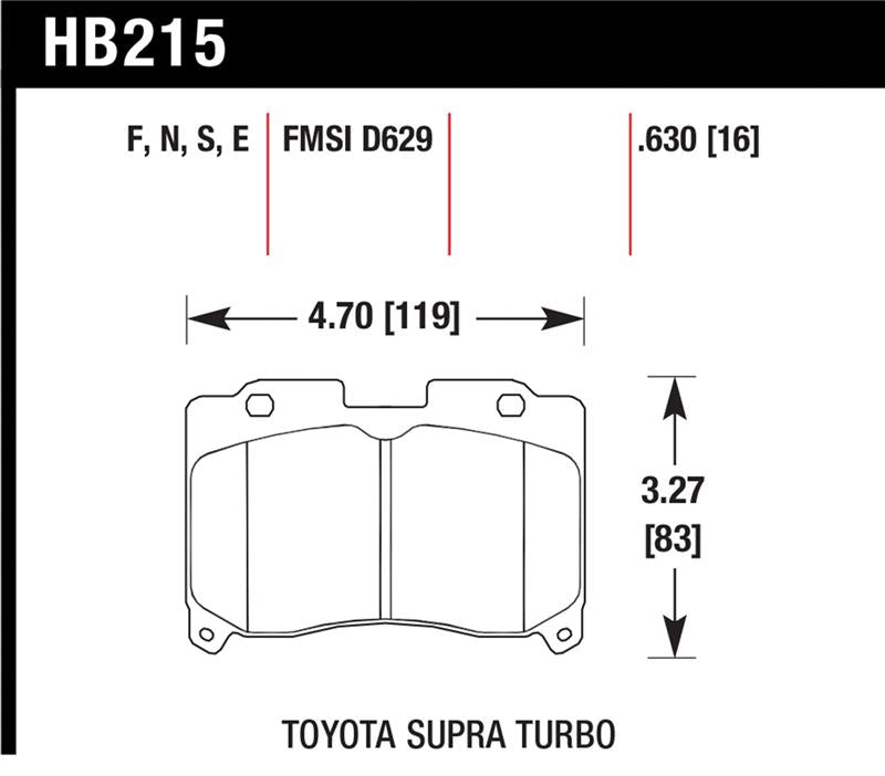 Hawk Performance HB215F.630 HPS Performance Street Brake Pads