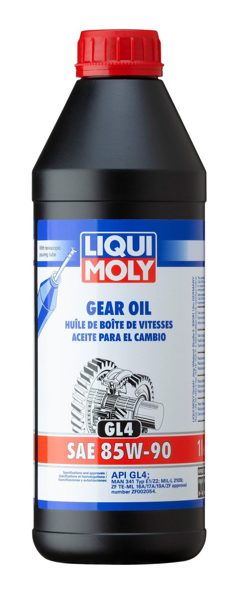 LIQUI MOLY 1L Gear Oil (GL4) SAE 85W-90 (20016) - Pack of 6