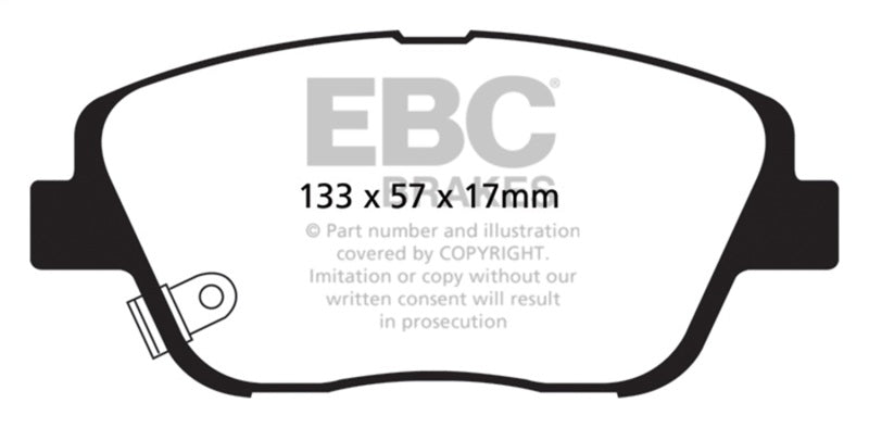 EBC 10-14 Hyundai Sonata 2.0 Turbo Greenstuff Front Brake Pads DP21864