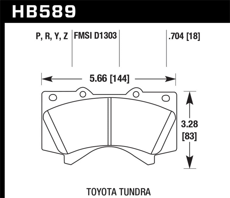 Hawk Performance HB589N.704 HP Plus Crossover Street/Motorsport Brake Pads
