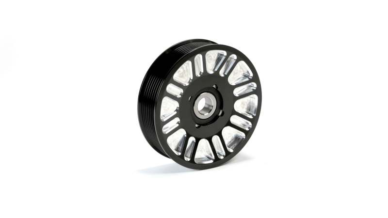 Fleece Performance FPE-34657-BLK-SPK for 03-18 Dodge 2500/3500 Cummins Upper Fan Pulley Idler (Black Contrast)