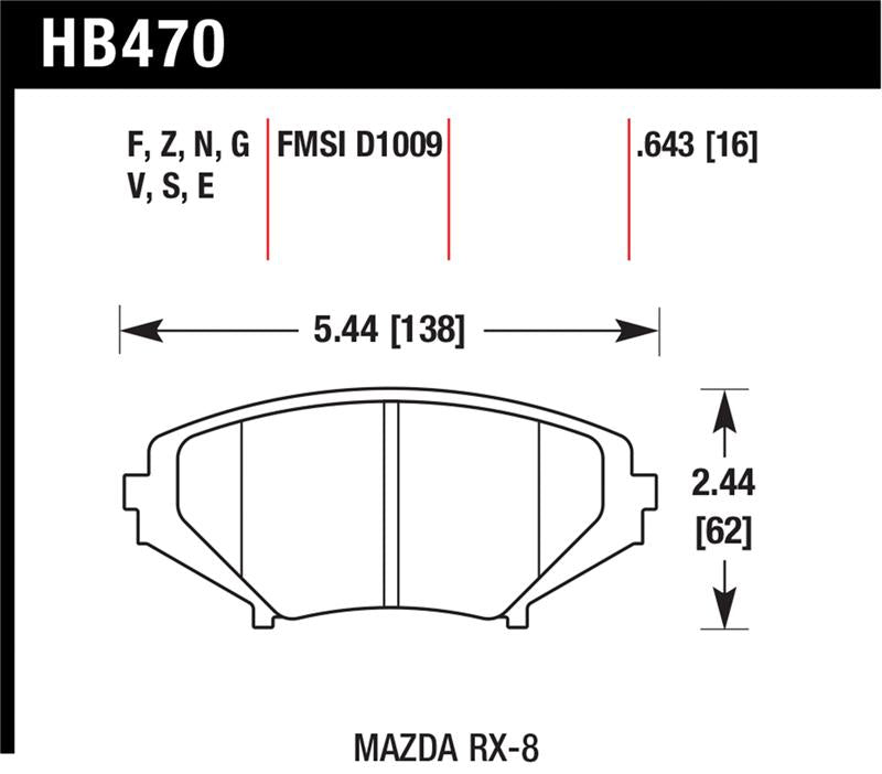 Hawk Performance HB470B.643 HPS 5.0 Street Brake Pads