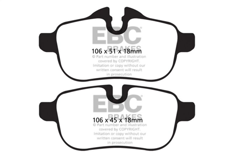 EBC 09+ BMW Z4 3.0 (E89) Yellowstuff Rear Brake Pads DP42046R