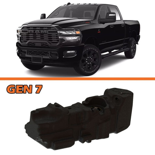 Titan Fuel Tanks 25-26 RAM 2500/3500 Cummins 4WD Crew Cab Short Bed 52 Gallon XXL Mid-Ship Fuel Tank 7030125