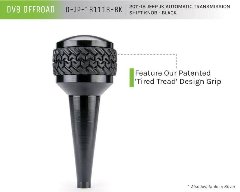 DV8 Offroad 2011-2018 Jeep JK Shift Knob Automatic Black - #D-JP-181113-BK
