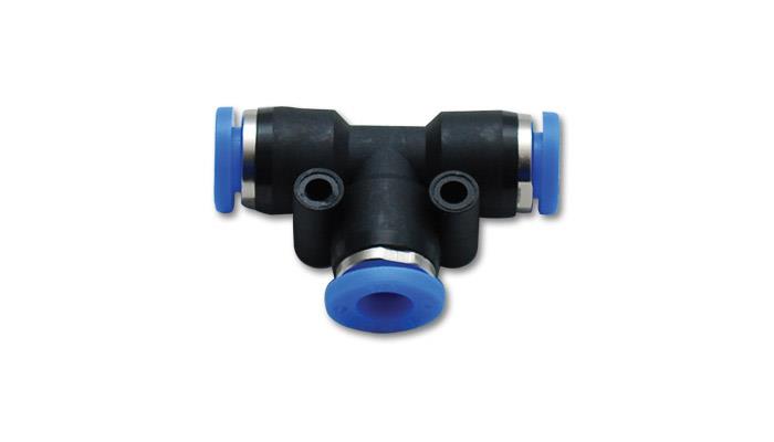 Vibrant for use with 1/4in (6mm) OD tubing Union inTin Pneumatic Vacuum Fitting