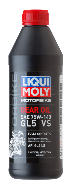 LIQUI MOLY 1L Motorbike Gear Oil (GL5) SAE 75W-140 (20088) - Pack of 6
