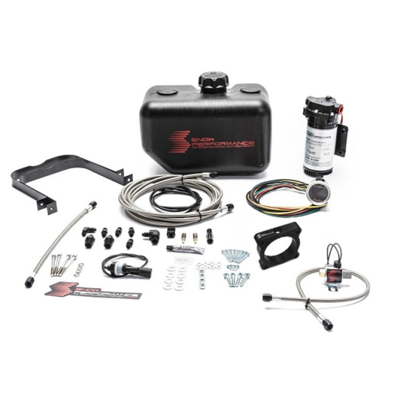 Snow Performance SNO-2134-BRD for 15-17 Mustang EcB Stage 2 Boost Cooler Water Injection Kit (SS Braided Line & 4AN)
