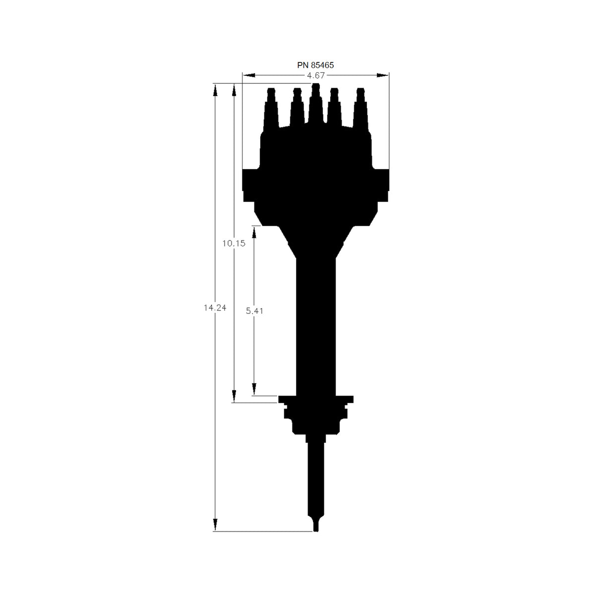 MSD 85465 Black for Chrysler 426, 440 Pro-Billet Distributor