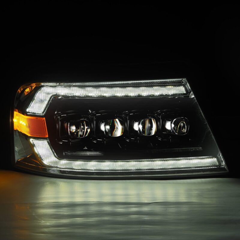 AlphaRex 880130 04-08 Ford F-150 (No 2004 Heritage) NOVA-Series LED Projector Headlights Chrome w/Activation Light / Sequential Signal