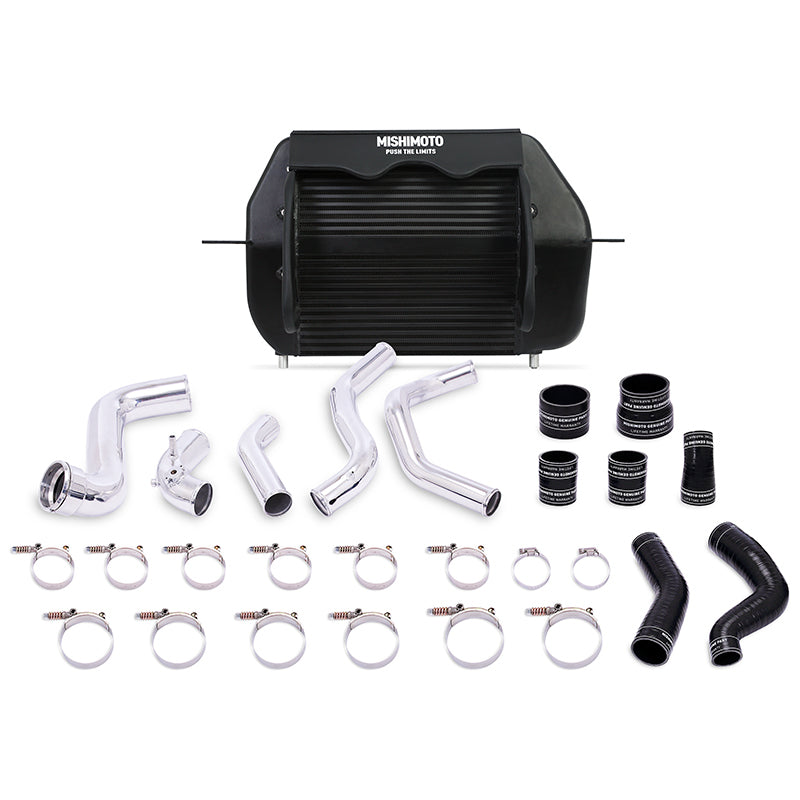 Mishimoto 2011-2014 Ford F-150 EcoBoost Black Intercooler w/ Polished Pipes - #MMINT-F150-11KPBK