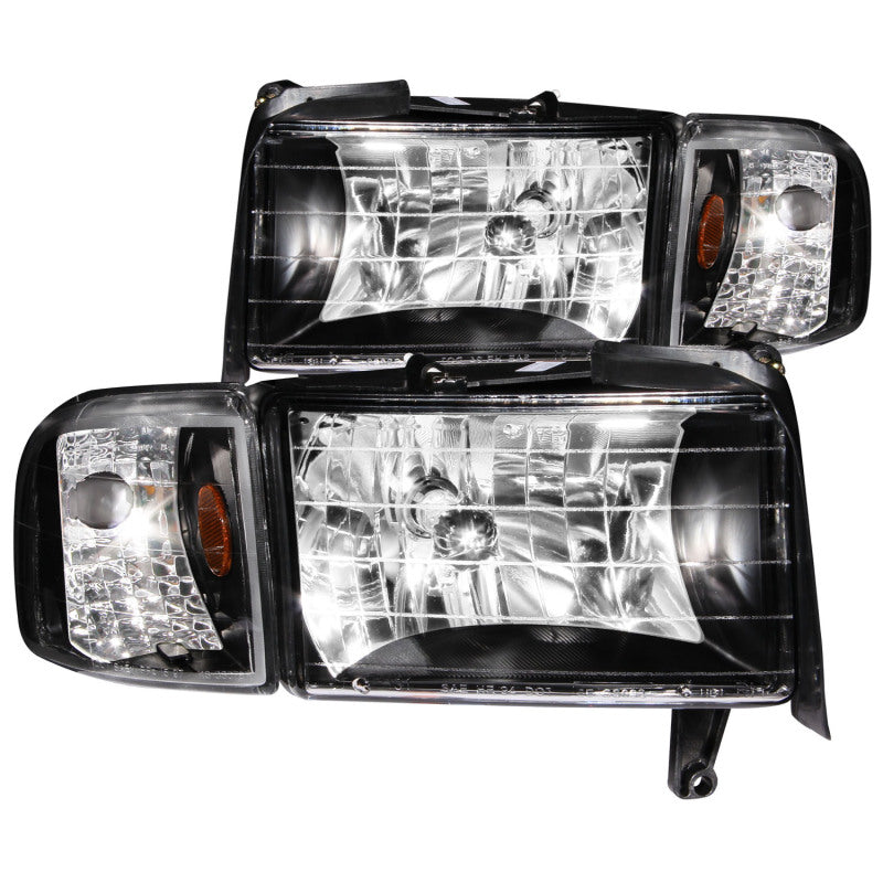 ANZO 1994-2002 Dodge Ram 2500 Crystal Headlights - Corner Light 2PC