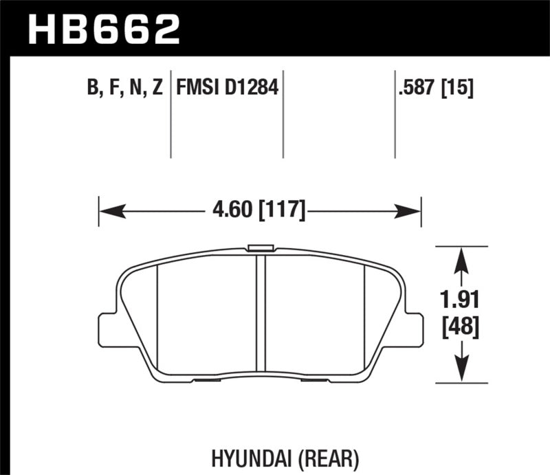 Hawk Performance HB662N.587 HP Plus Crossover Street/Motorsport Brake Pads