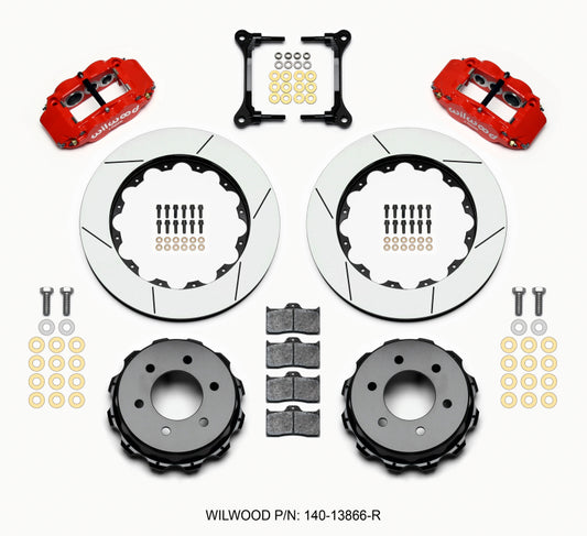 Wilwood Narrow Superlite 4R RearTruck Kit 14.25in Red 2012-Up Ford F150 (6 lug) - #140-13866-R