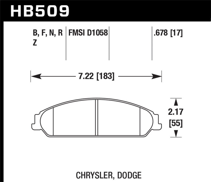 Hawk Performance HB509Z.678 Performance Ceramic Street Brake Pads