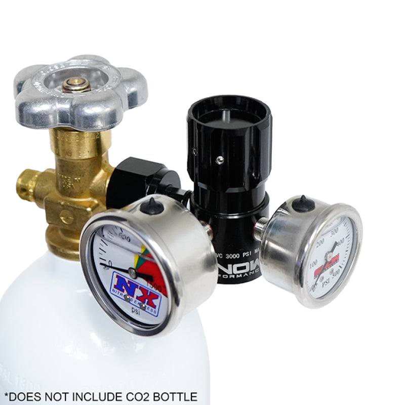Snow Performance SNO-354G Billet Adjustable (0-475PSI) CO2 Regulator w/Gauges