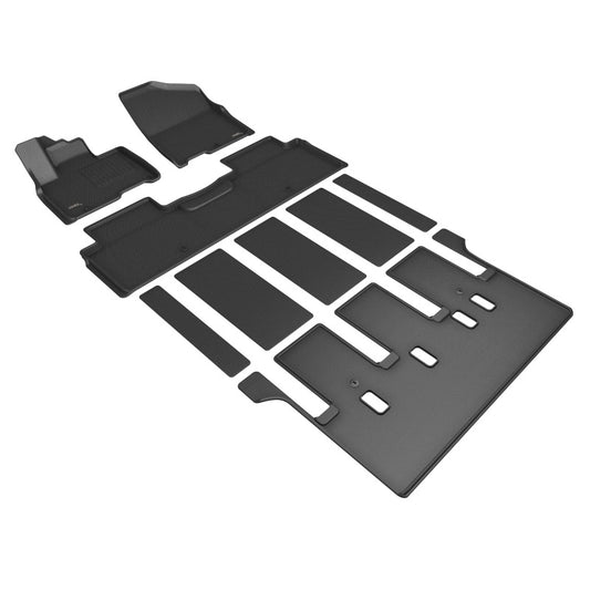 3D MAXpider Kagu Front, Rear & 3rd Row Floor Mats for 2022-2024 Kia Carnival/Rear Auto Seat