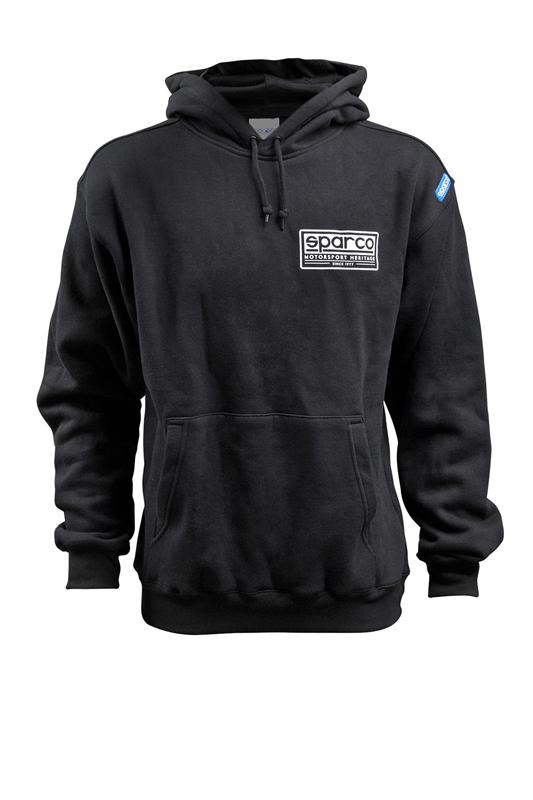 Sparco Sweatshirt Hooded Heritage Blk Large