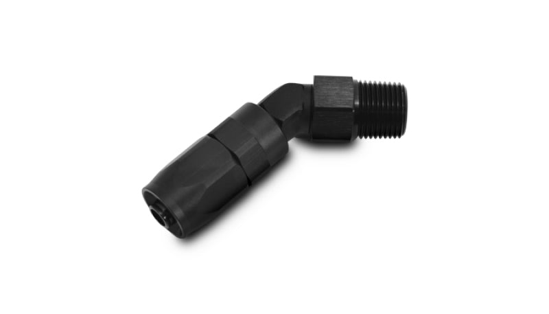 Vibrant -6AN Male NPT 45Degree Hose End Fitting - 1/4in NPT