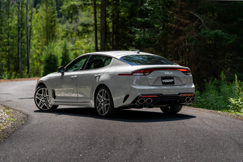 MBRP 2022 Kia Stinger 3.3L T304 Cat-Back Exhaust- Uses Factory Bezels