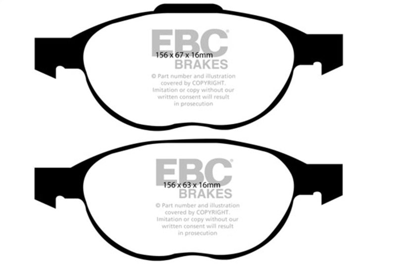 EBC 12+ Ford C-Max 2.0 Hybrid Yellowstuff Front Brake Pads DP41524R