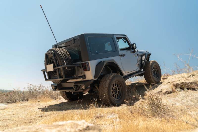 DV8 07-18 Jeep Wrangler JK Body Mounted Tire Carrier - #TCJK-14
