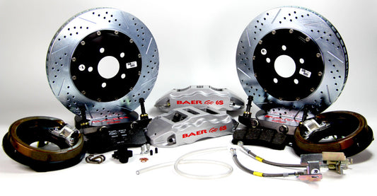 Baer Brakes 60-74 Chevrolet C10 Pickup 15in Extreme+ Rear Brake Kit-Silver- — 5 Lug (5x5"BC)
