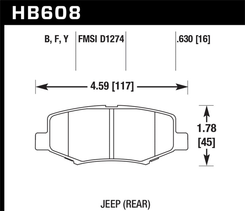 Hawk Performance HB608B.630 HPS 5.0 Street Brake Pads